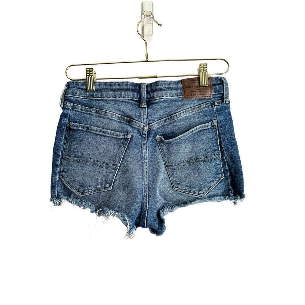 Lucky Brand The High Rise Shortie Women's 2/24 Blue Cut Off Summer High Rise - Picture 2 of 9